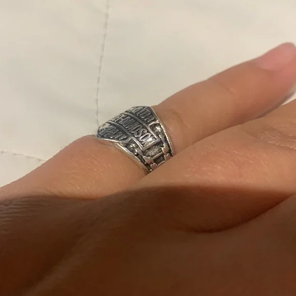 HARLEY DAVIDSON motorcycle company silver tone unisex ring - Picture 9 of 11